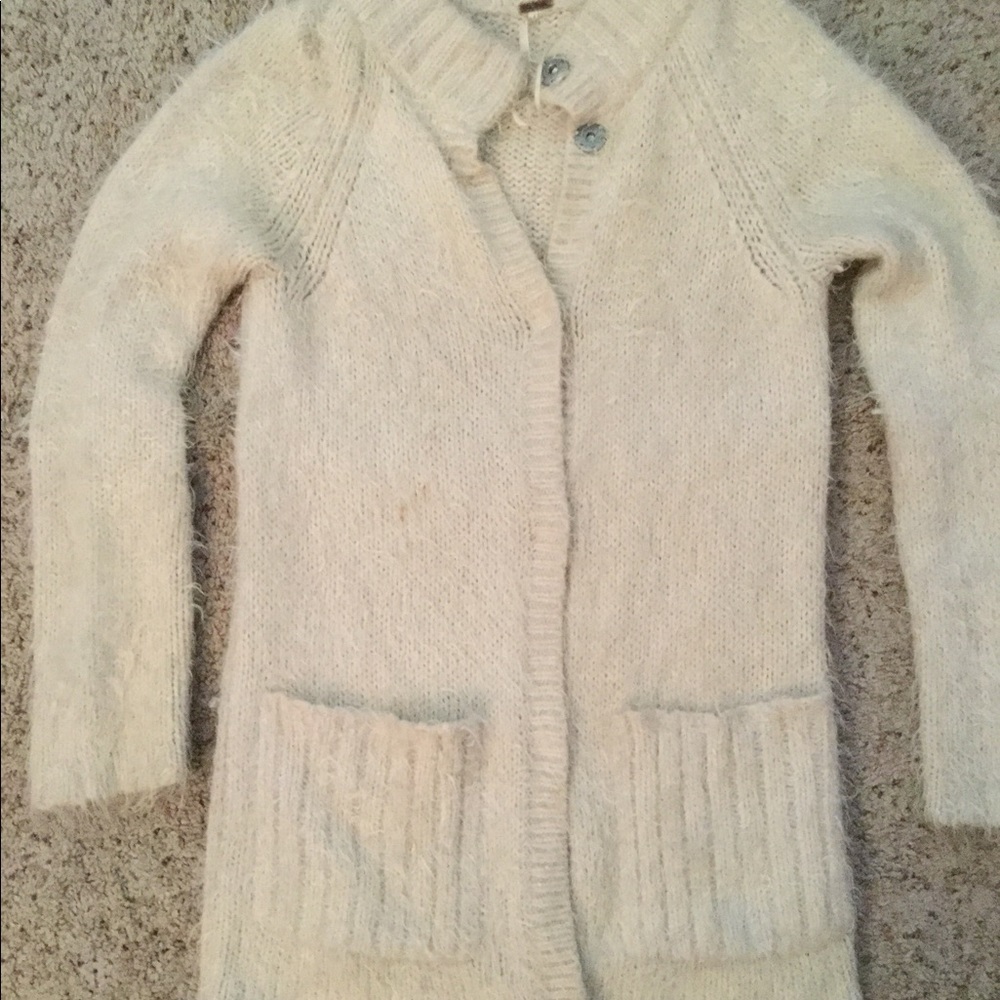 FREE PEOPLE FURRY BOGO CHIC CARDIGAN SWEATER sz XS - Picture 3 of 6
